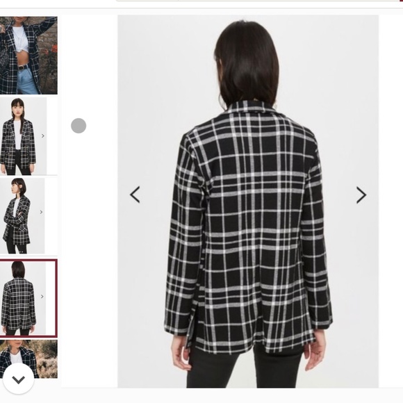 Topshop double breasted plaid blazer - Picture 4 of 5
